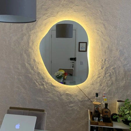 🪞 Miroir Rond LED Élégant – Éclairage LED avec Contrôle Tactile