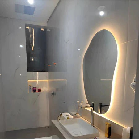 🪞 Miroir Rond LED Élégant – Éclairage LED avec Contrôle Tactile